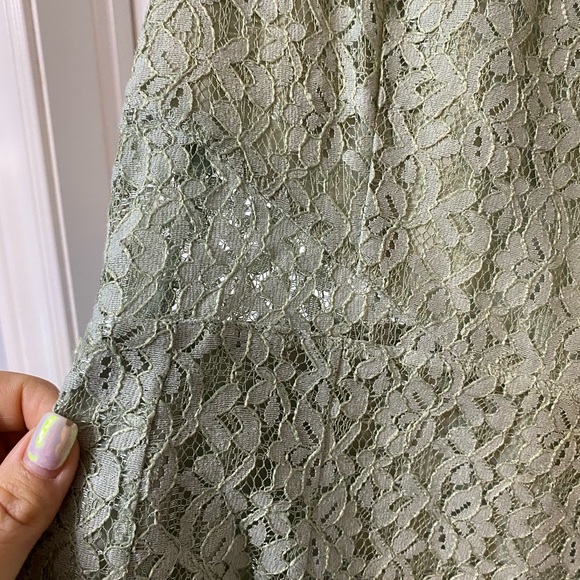 BEBE mint green lace dress size 10 - Picture 3 of 4
